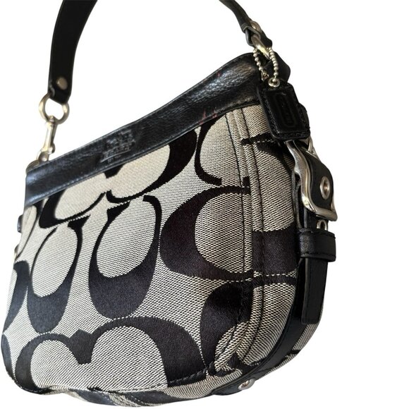 Authentic Coach Zoe Mini Baguette with Leather Trim, Silver Hardware 41856 - Picture 2 of 14